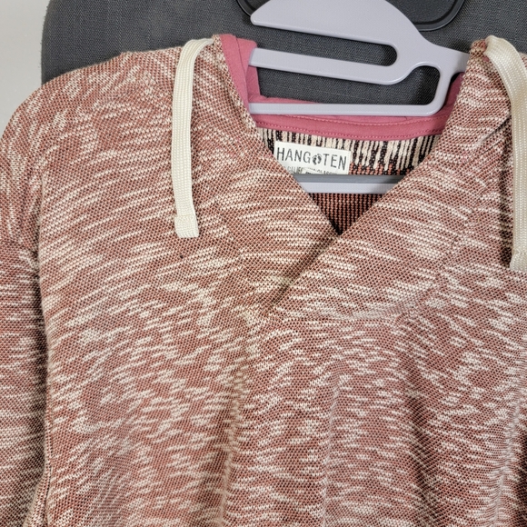 Hang Ten hoodie men knit v neck pullover classic pockets Relax Fit Size XL - Picture 3 of 8